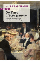 De l'art d'être pauvre