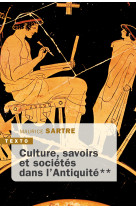 Culture, savoirs et sociétés dans l'antiquité