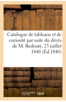 Catalogue de tableaux, dessins, croquis, objet d'arts et de curiosité