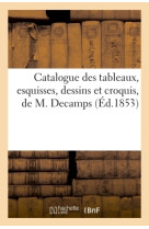 Catalogue des tableaux, esquisses, dessins et croquis, de m. decamps