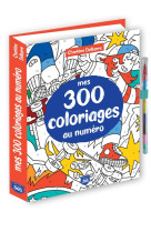 Mes 300 coloriages au numéro, un crayon multi-mines offert