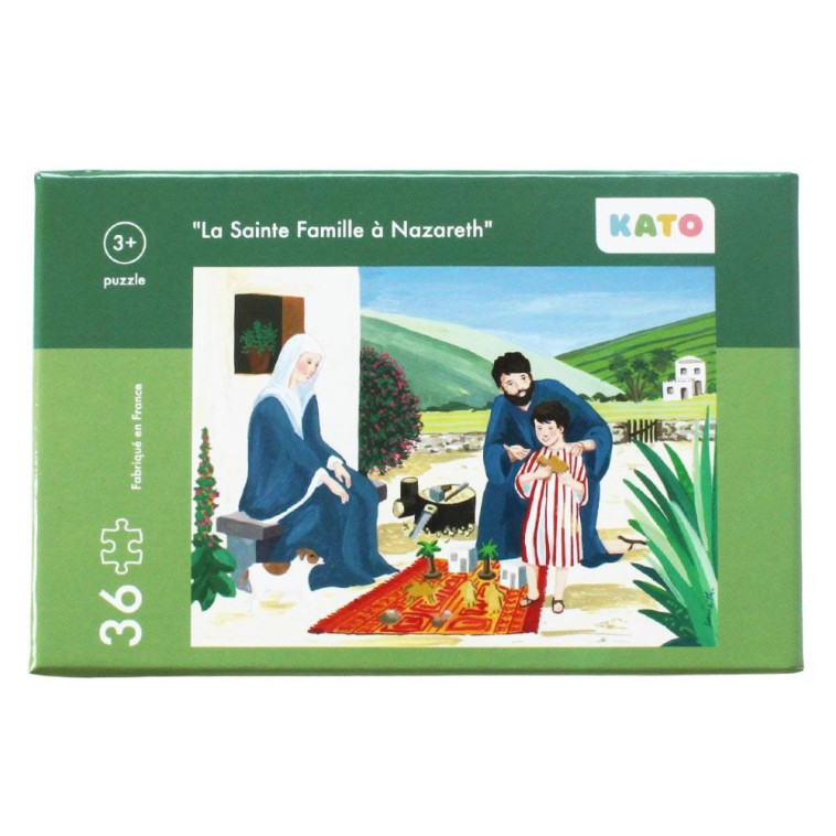 PUZZLE KATO LA SAINTE FAMILLE A NAZARETH - PUZZLE DE 36 PIECES, DIMENSIONS 29X21CM -   - KATO