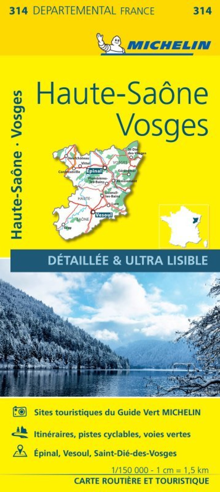 Carte Départementale Haute-Saône, Vosges - XXX - MICHELIN