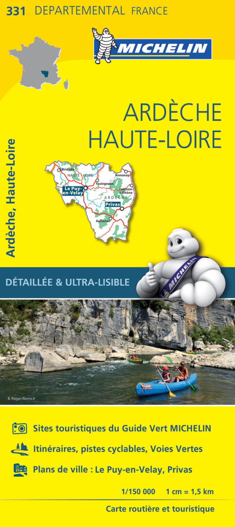 Carte Départementale Ardèche, Haute-Loire - XXX - MICHELIN