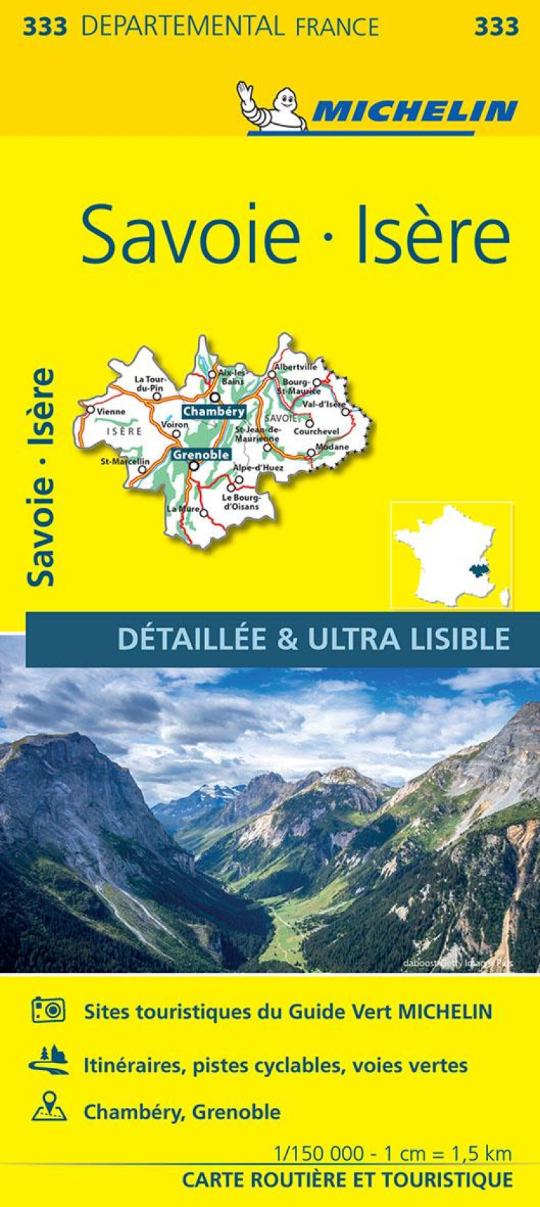 CARTE DEPARTEMENTAL MICHELIN ISERE, SAVOIE - XXX - MICHELIN