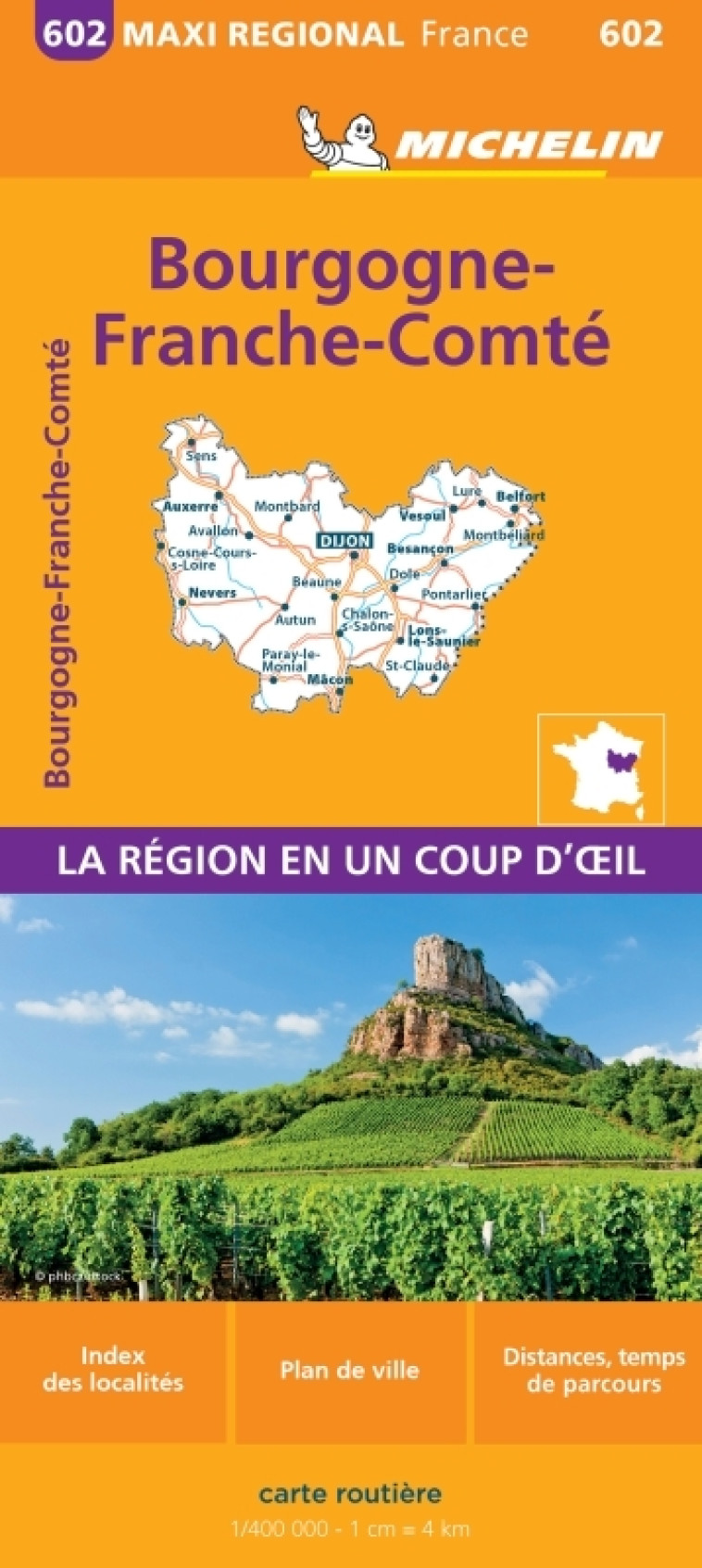 CARTE REGIONALE FRANCE - CARTE REGIONALE MAXI- BOURGOGNE-FRANCHE-COMTE - XXX - MICHELIN