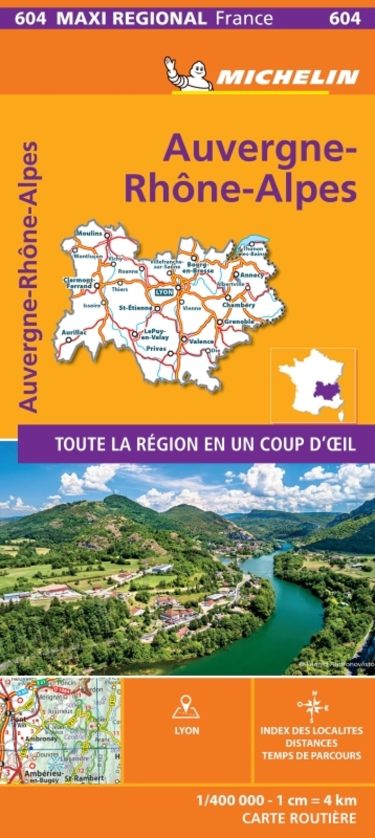 CARTE REGIONALE FRANCE - CARTE REGIONALE MAXI - AUVERGNE-RHONE-ALPES - XXX - MICHELIN