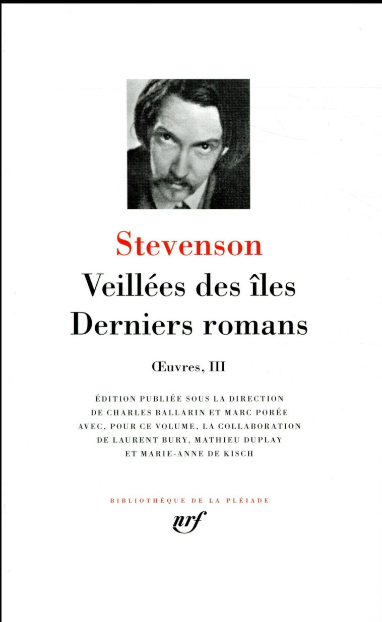 OEUVRES - III - VEILLEES DES ILES - DERNIERS ROMANS - STEVENSON R L. - GALLIMARD