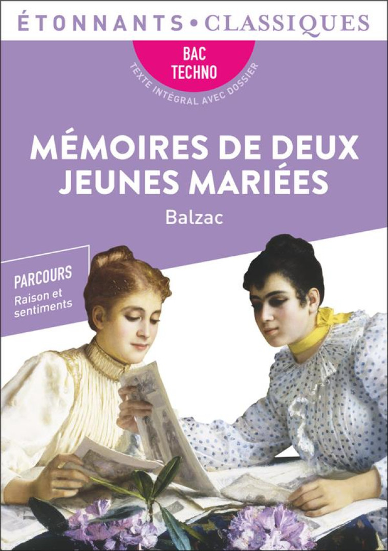 MEMOIRES DE DEUX JEUNES MARIEES - BAC TECHNO 2023 - BALZAC HONORE DE - FLAMMARION