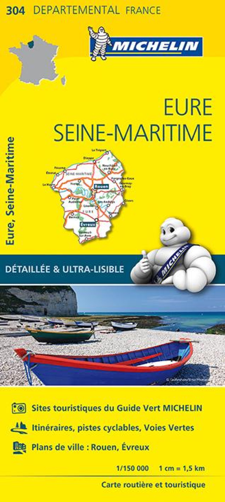 CARTE DEPARTEMENTAL MICHELIN EURE, SEINE-MARITIME - XXX - MICHELIN