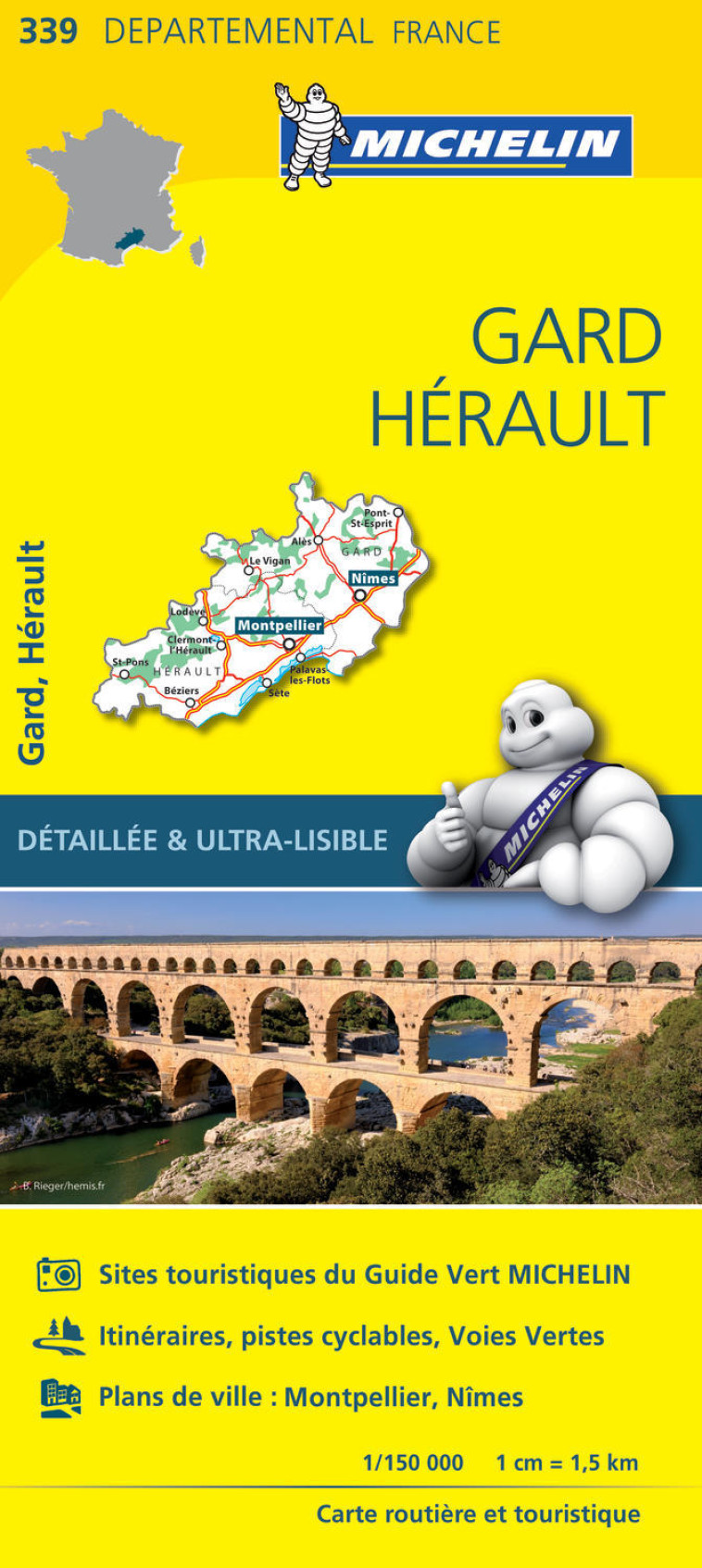 Carte Départementale Gard, Hérault - XXX - MICHELIN