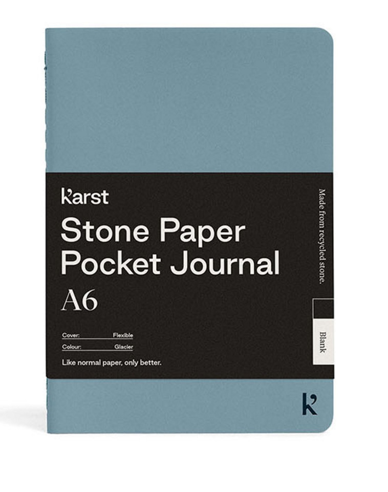 CAHIER A6 POCHE BLEU ACIER UNI -  karst - KARST