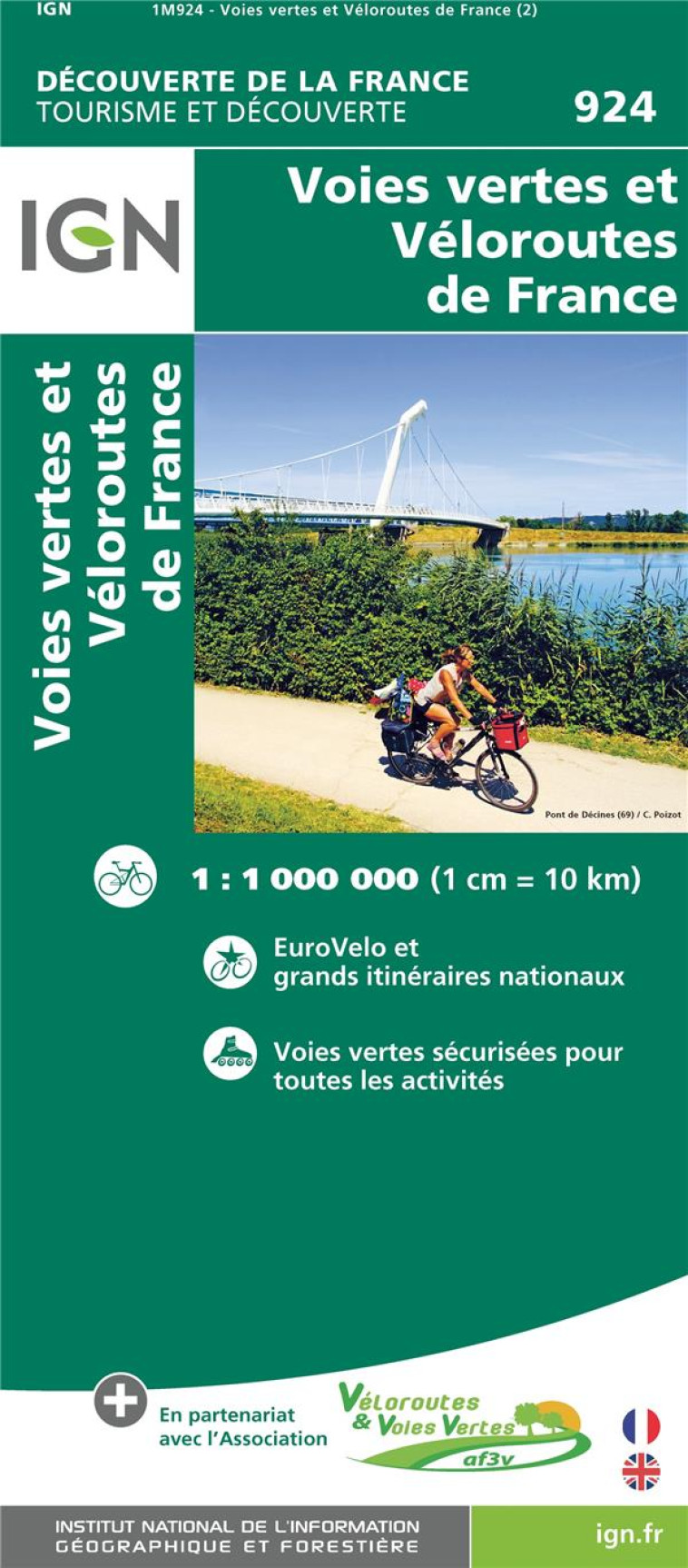 1M924 VOIES VERTES ET VELOROUTES DE FRANCE 1/1M - XXX - MICHELIN