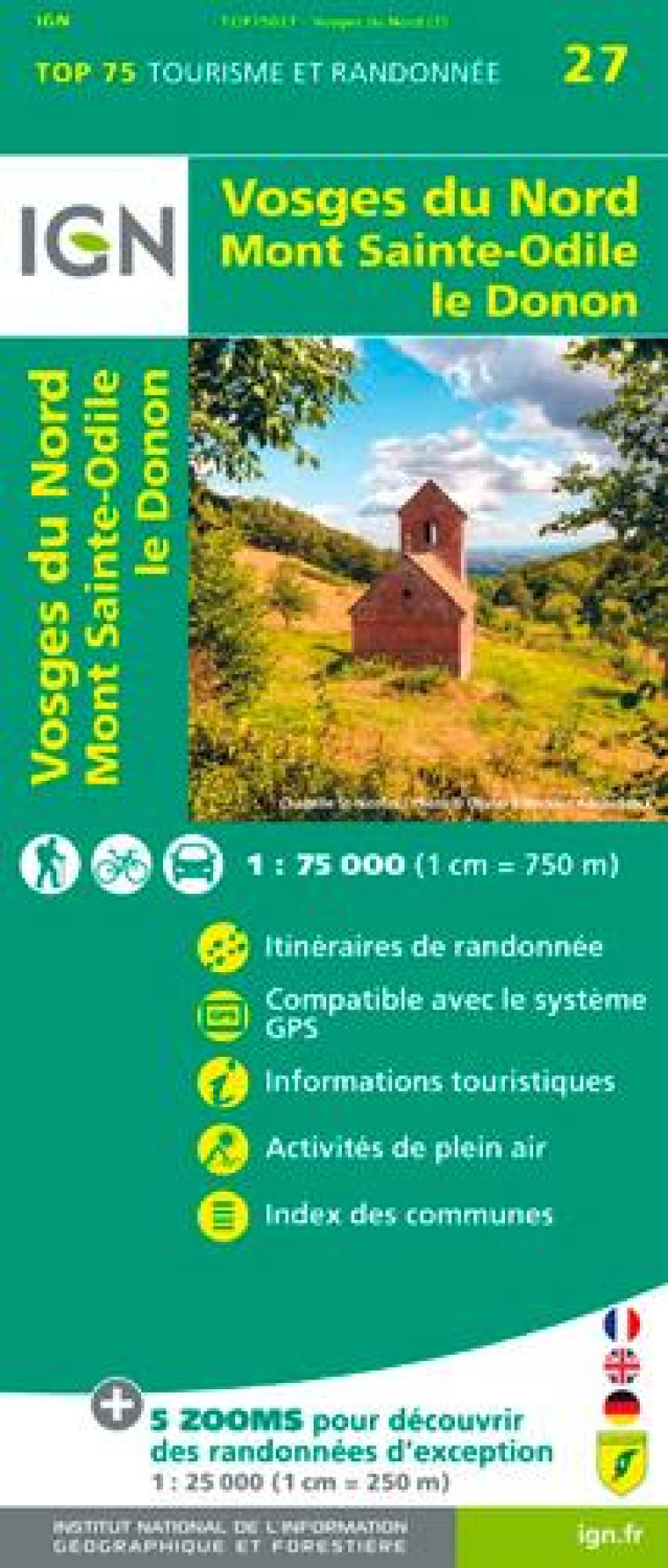 TOP75027 VOSGES DU NORD/MONT ST ODILE/LE DONON - XXX - MICHELIN