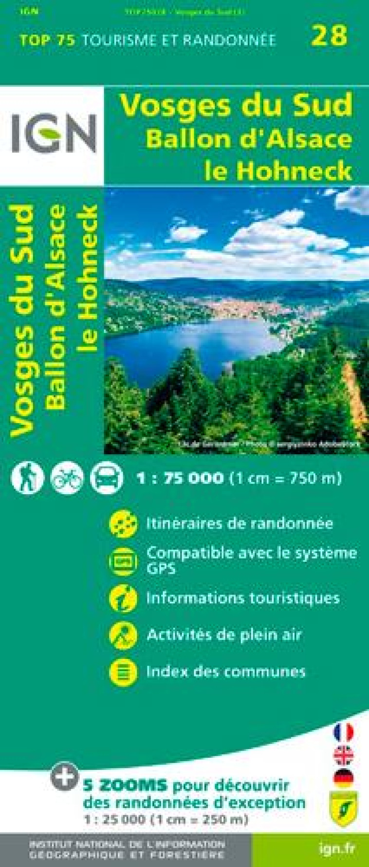 TOP75028 VOSGES DU SUD/BALLON D'ALSACE/LE HOHNECK - XXX - MICHELIN