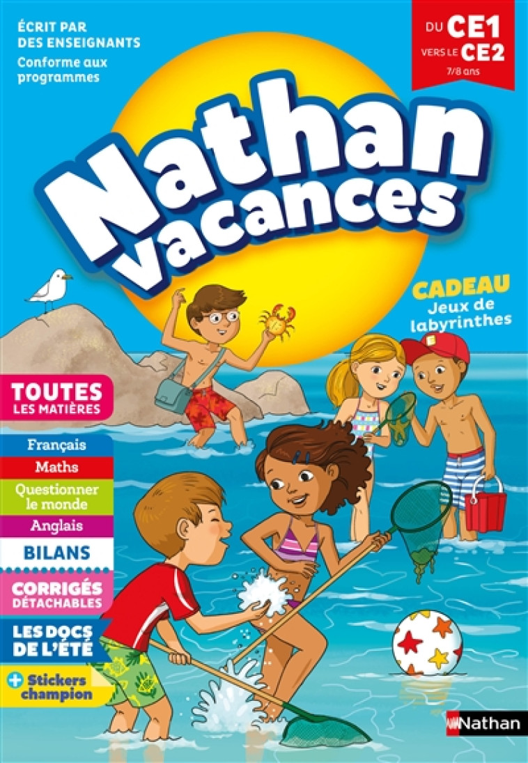 NATHAN VACANCES PRIMAIRE CE1 VERS LE CE2 7/8 ANS - BEIGEL/COLIN/ROCHER - CLE INTERNAT