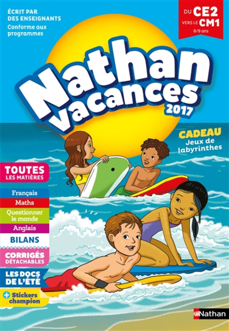 NATHAN VACANCES PRIMAIRE CE2 VERS LE CM1 8/9 ANS - CHAVANETTE-IGLESIA - CLE INTERNAT