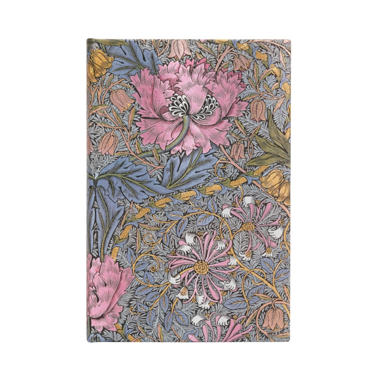 CARNET A COUVERTURE RIGIDE MORRIS CHEVREFEUILLE ROSE - MINI - LIGNE - 176 P. - XXX - PAPERBLANKS