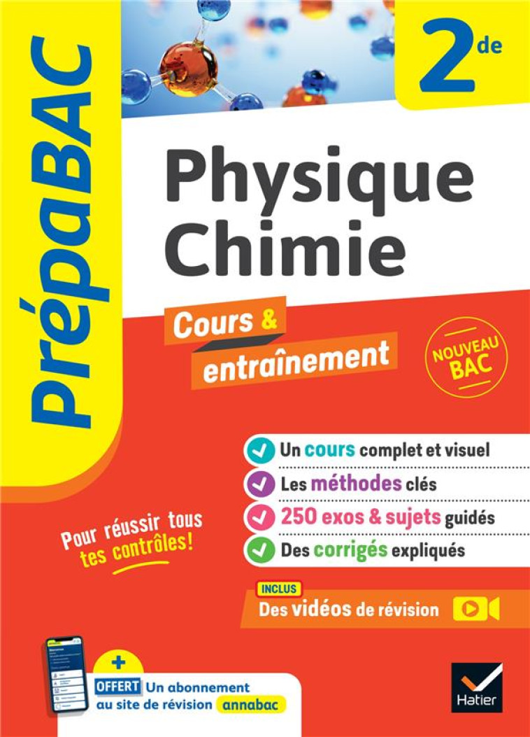 PREPABAC PHYSIQUE-CHIMIE 2DE - NOUVEAU PROGRAMME DE SECONDE - BENGUIGUI/BROSSARD - HATIER SCOLAIRE