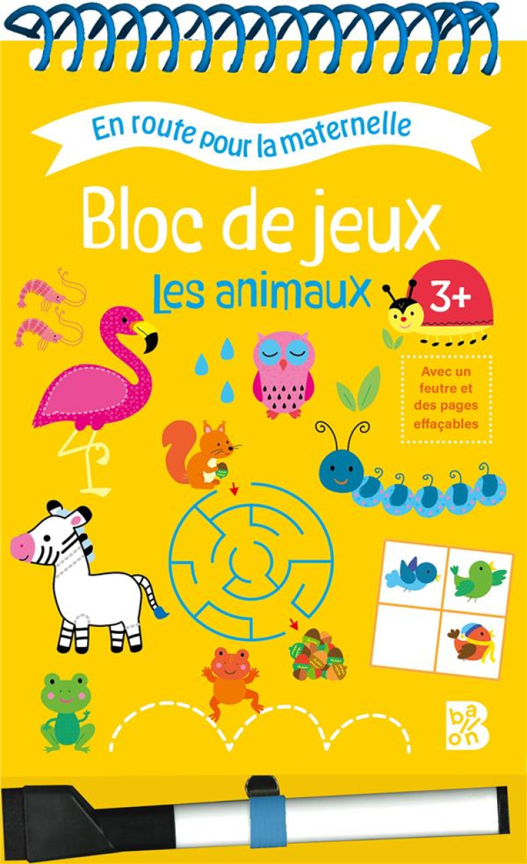 ERPM BLOC AVEC SPIRALES ET FEUTRE - LES ANIMAUX - XXX - NC