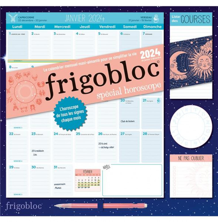  Frigobloc Mensuel 2024 Chats (de sept. 2023 à déc. 2024) -  Collectif - Livres