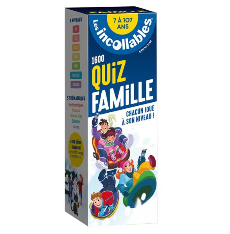 LES INCOLLABLES - QUIZ FAMILLE HIVER - REEDITION  2023 - EL GUNTO - PRISMA