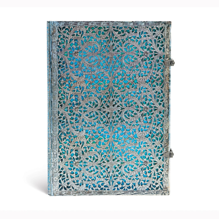 CARNET A COUVERTURE RIGIDE MAYA BLEU - GRAND - NON LIGNE - 240 P. - XXX - PAPERBLANKS