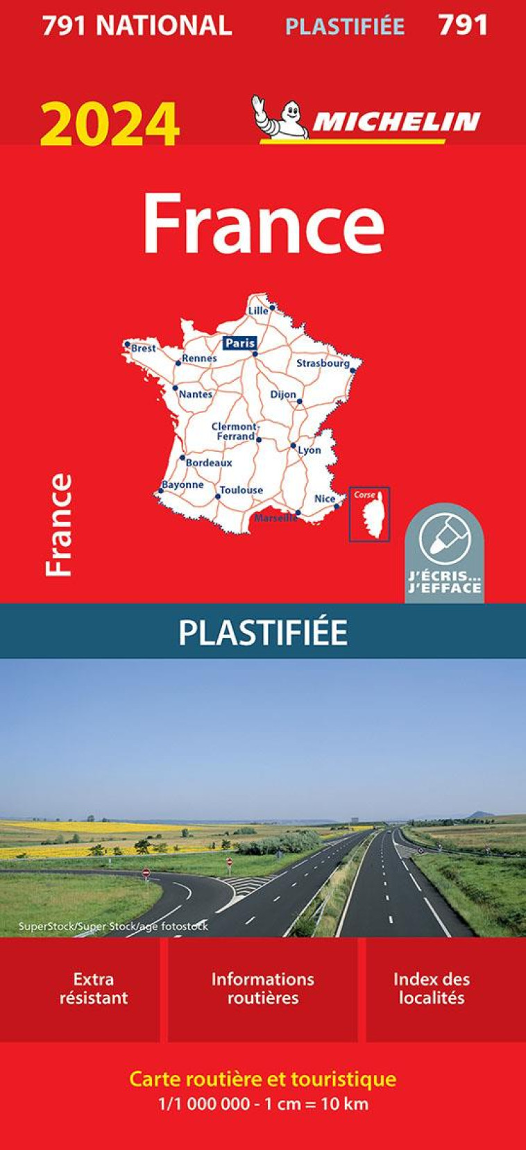 CARTE NATIONALE FRANCE 2024 - PLASTIFIEE - XXX - MICHELIN