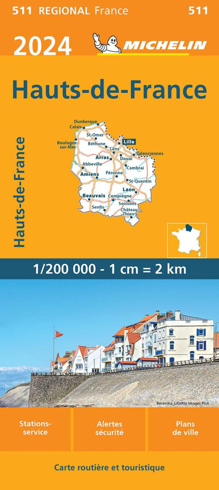 CARTE REGIONALE FRANCE - CARTE REGIONALE HAUTS-DE-FRANCE 2024 - XXX - MICHELIN