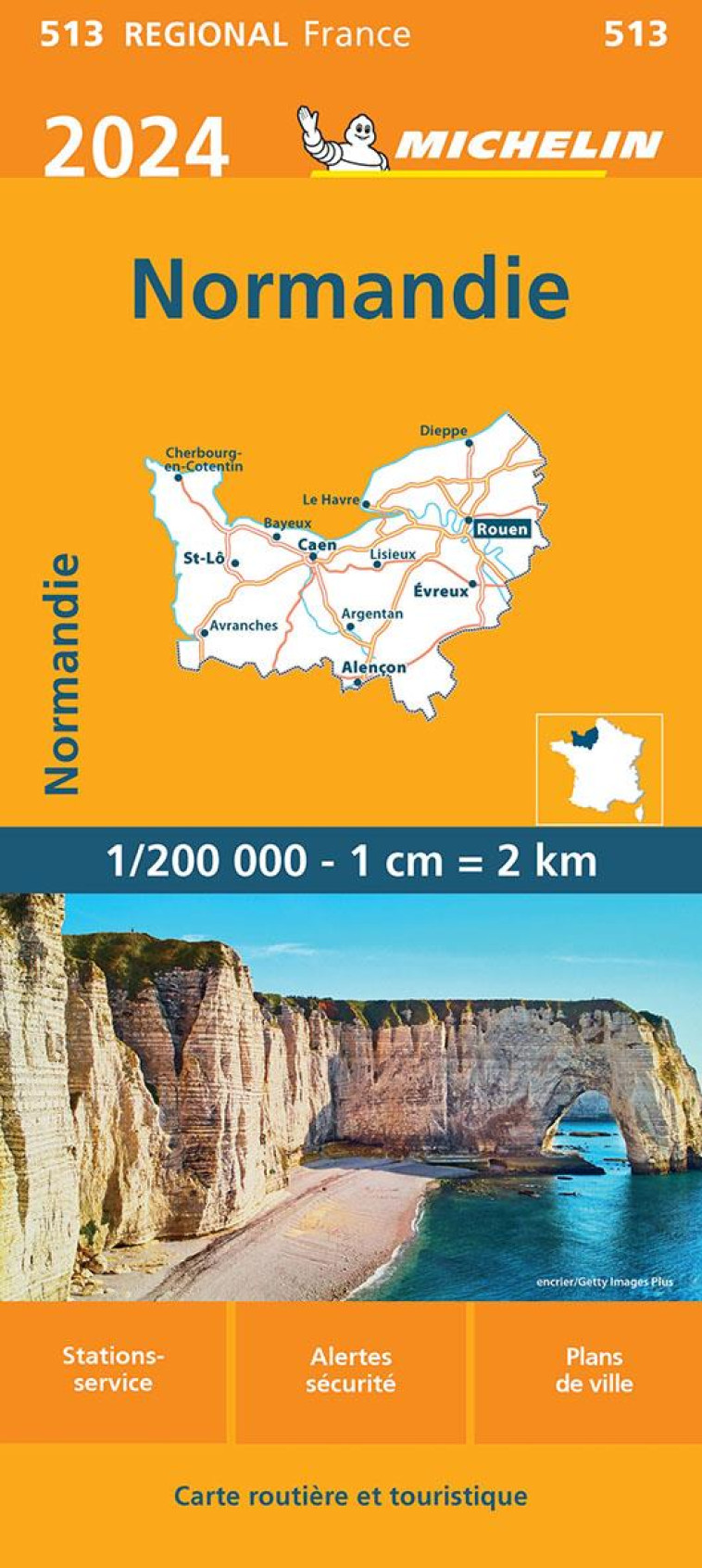 CARTE REGIONALE FRANCE - CARTE REGIONALE NORMANDIE 2024 - XXX - MICHELIN