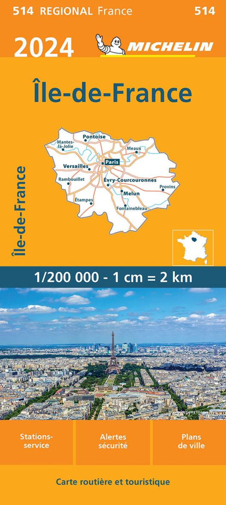 CARTE REGIONALE FRANCE - CARTE REGIONALE ILE-DE-FRANCE 2024 - XXX - MICHELIN