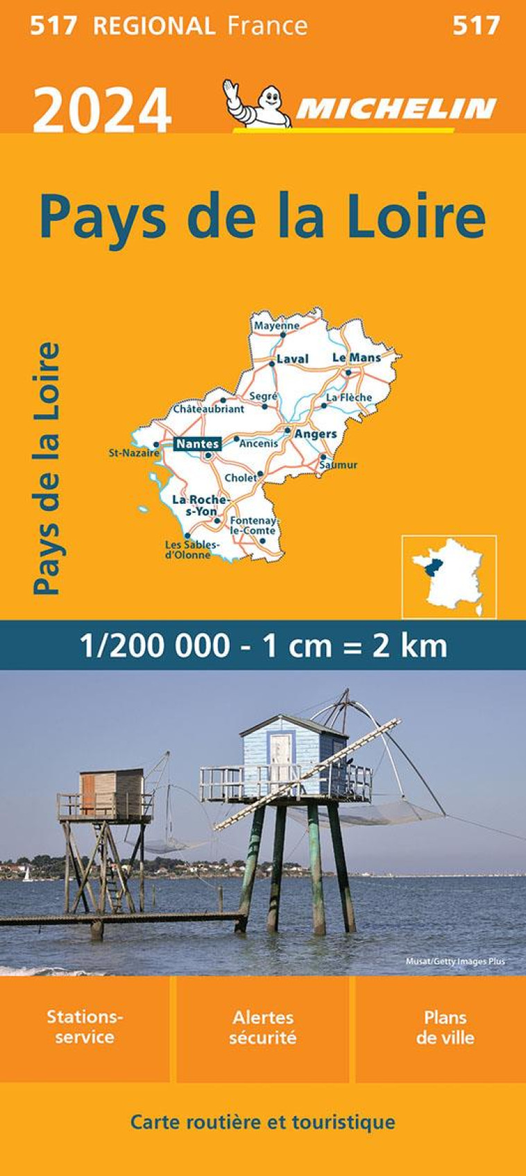 CARTE REGIONALE FRANCE - CARTE REGIONALE PAYS DE LA LOIRE 2024 - XXX - MICHELIN