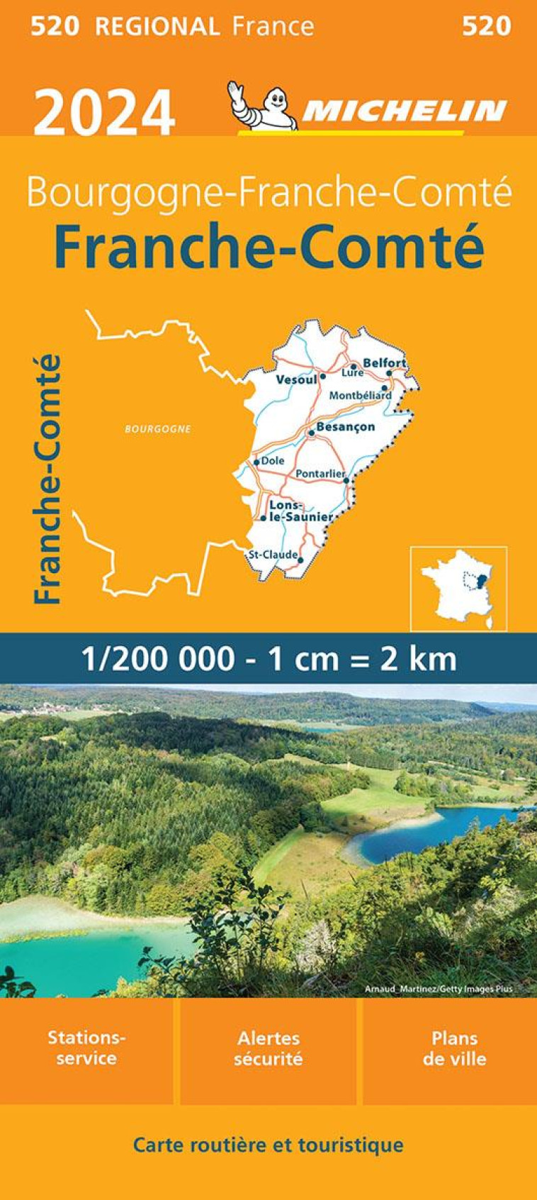 CARTE REGIONALE FRANCE - CARTE REGIONALE FRANCHE-COMTE 2024 - XXX - MICHELIN