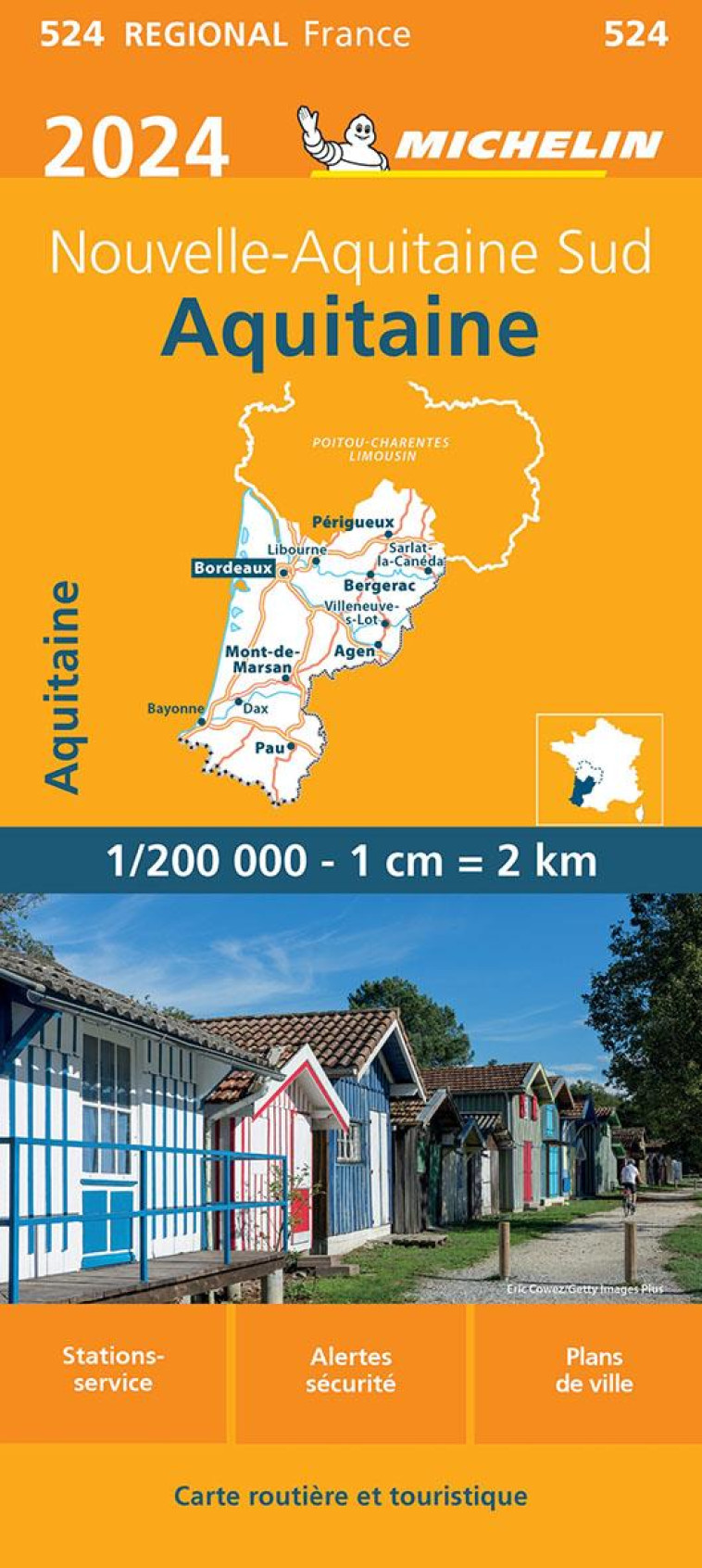 CARTE REGIONALE FRANCE - CARTE REGIONALE AQUITAINE 2024 - XXX - MICHELIN