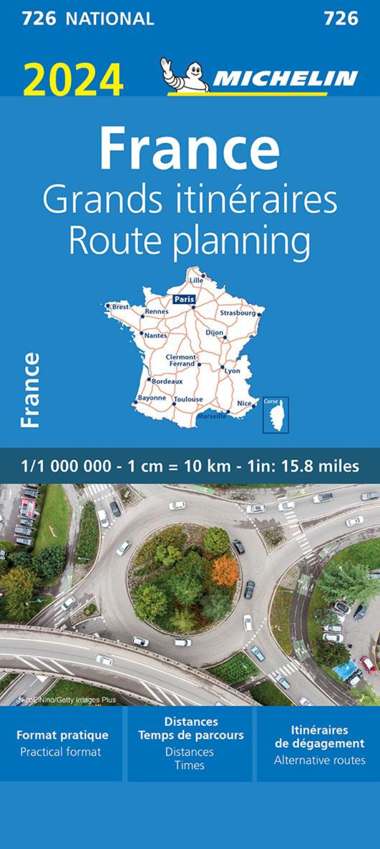 CARTE NATIONALE FRANCE - CARTE NATIONALE GRANDS ITINERAIRES FRANCE 2024 - XXX - MICHELIN