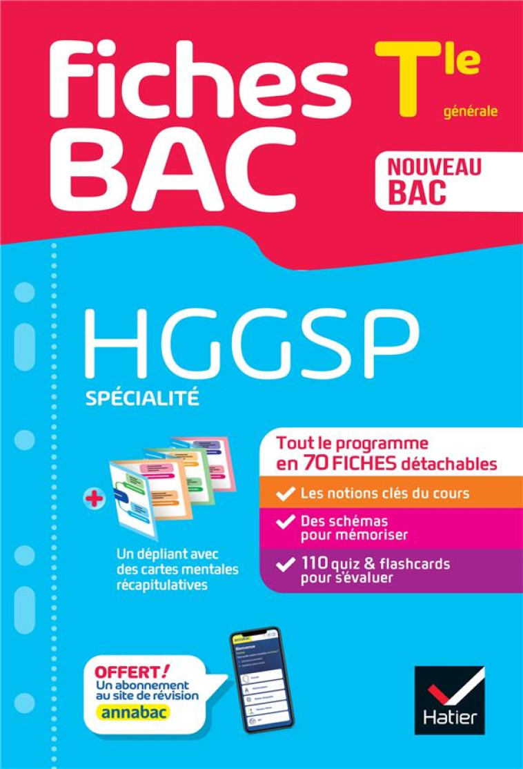 FICHES BAC HGGSP TLE (SPECIALITE) - BAC 2024 - TOUT LE PROGRAMME EN FICHES DE REVISION DETACHABLES - CLAVEL/VAN DE WANDEL - HATIER SCOLAIRE