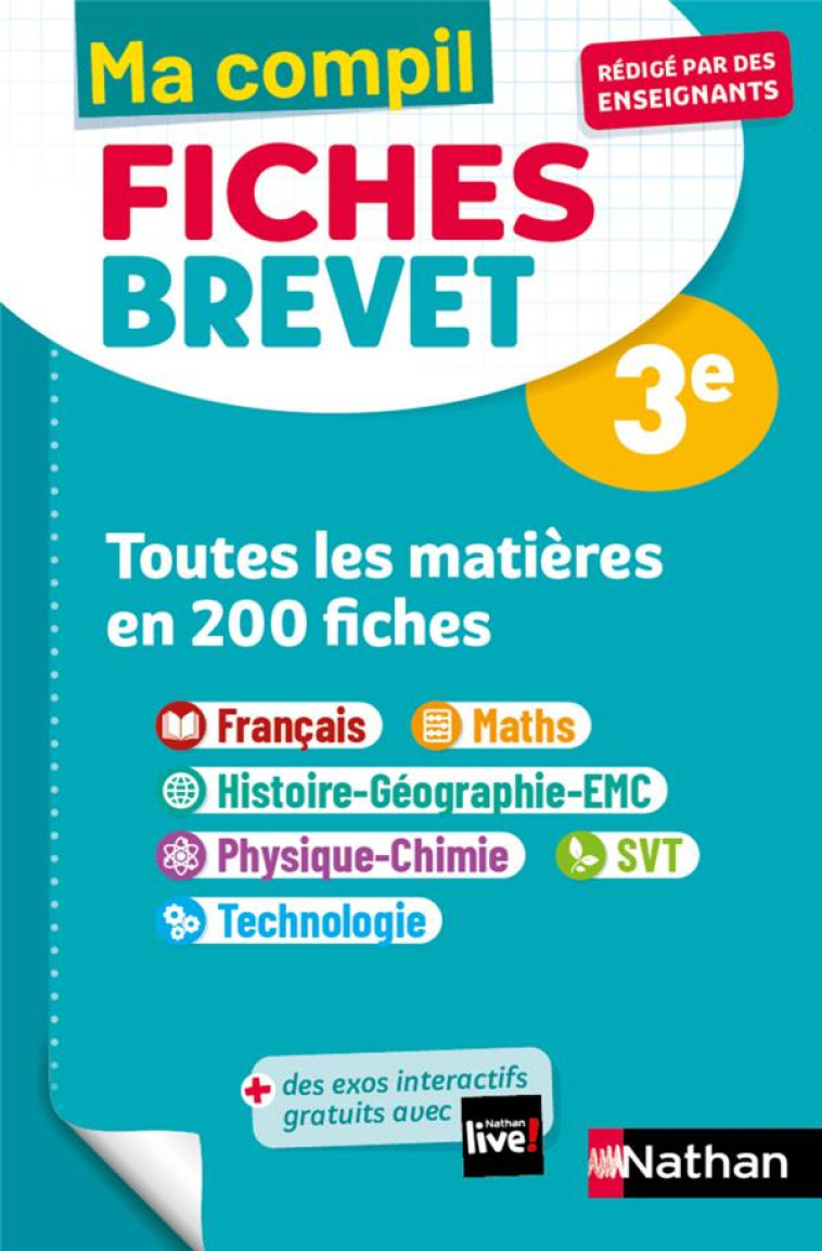 COMPIL FICHES BREVET TOUTES LES MATIERES - COPPENS NICOLAS - CLE INTERNAT