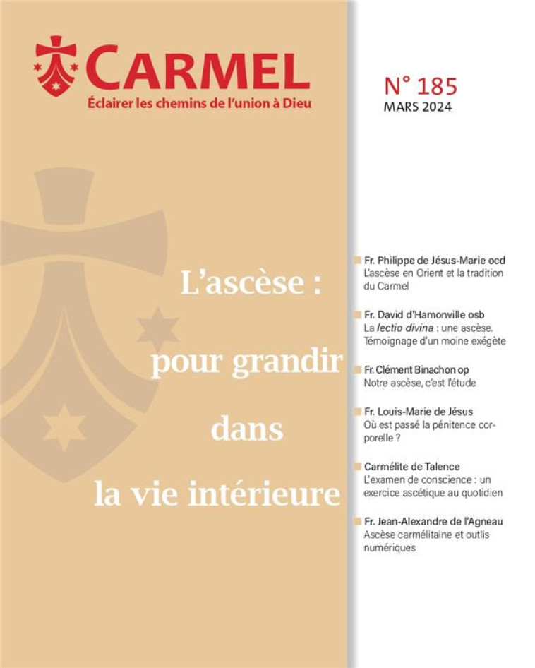 L ASCESEA : POUR GRANDIR DANS LA VIE INTERIEURE - CARMEL 185 - SAUVAGE BAPTISTE - CARMEL