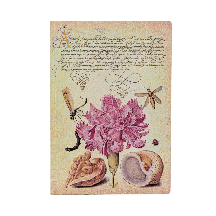 CARNET FLEXIS OEILLET ROSE MIRA BOTANICA MIDI N.L. 176PG. - XXX - PAPERBLANKS