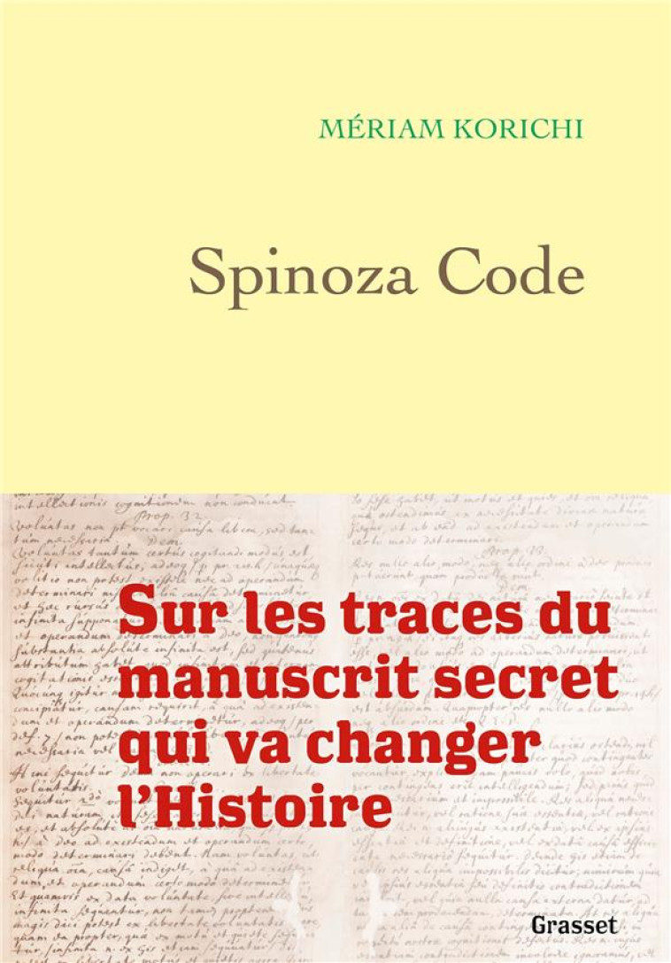 SPINOZA CODE - KORICHI, MERIAM - GRASSET