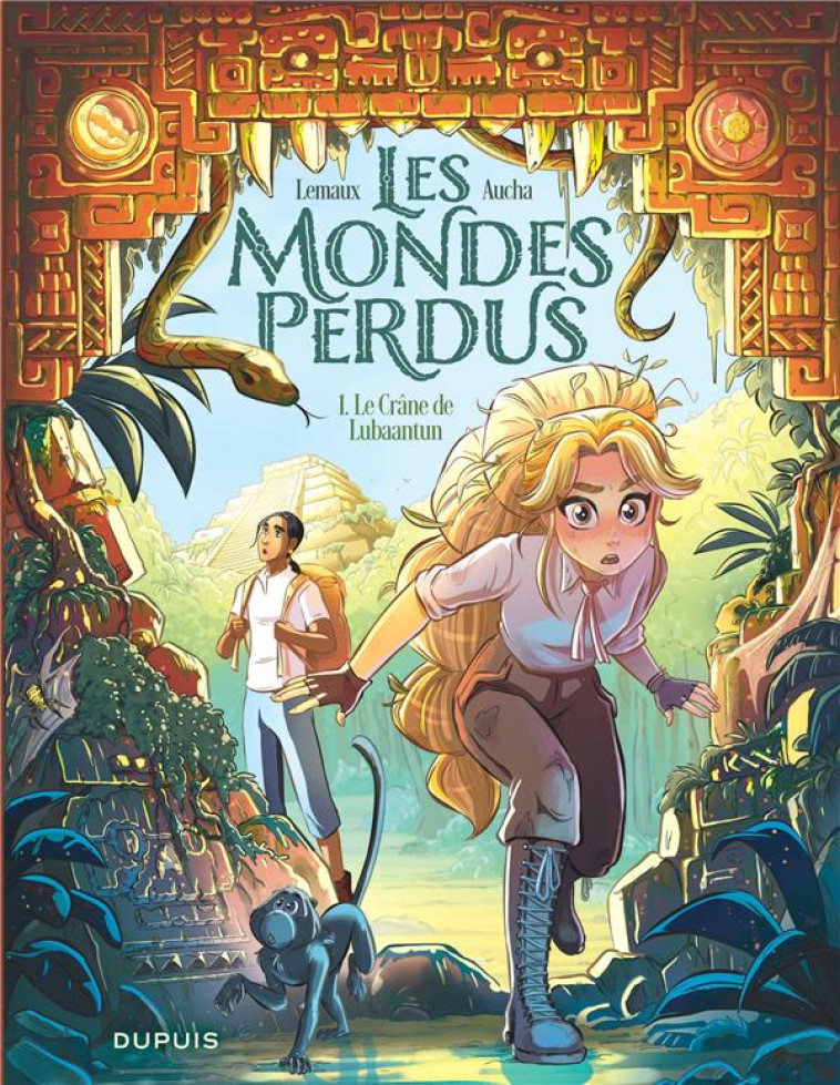 LES MONDES PERDUS - TOME 1 - LE CRANE DE LUBAANTUN - AUCHA - DUPUIS