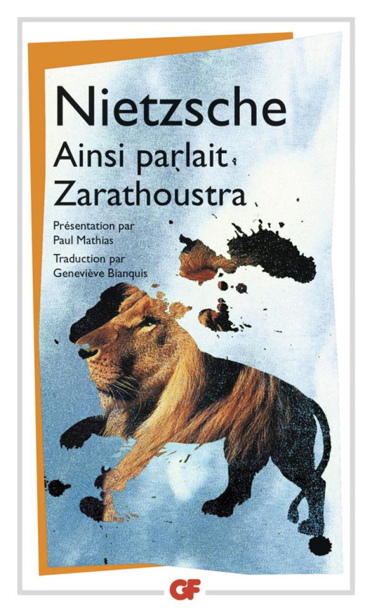 AINSI PARLAIT ZARATHOUSTRA - NIETZSCHE FRIEDRICH - FLAMMARION