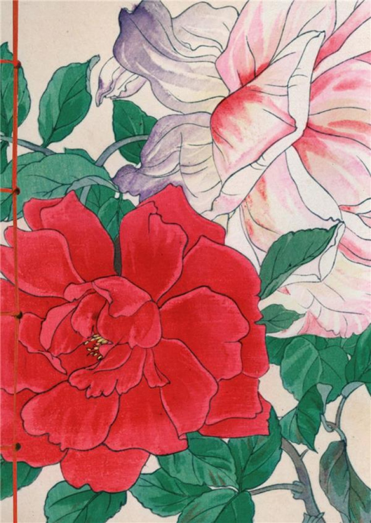 CARNET HAZAN ROSES DANS L-ESTAMPE JAPONAISE 16 X 23 CM (PAPETERIE) - XXX - HAZAN