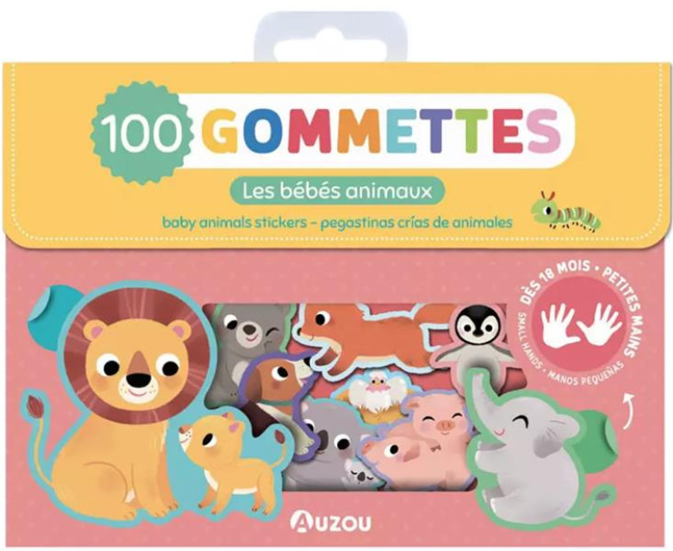 MA POCHETTE DE 100 GOMMETTES  - LES BEBES ANIMAUX - WU YI-HSUAN - AUZOU