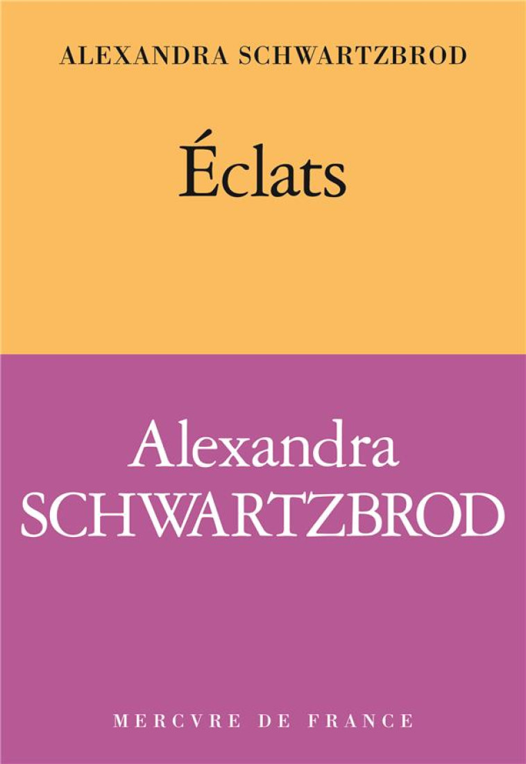 ECLATS - SCHWARTZBROD A. - MERCURE DE FRAN