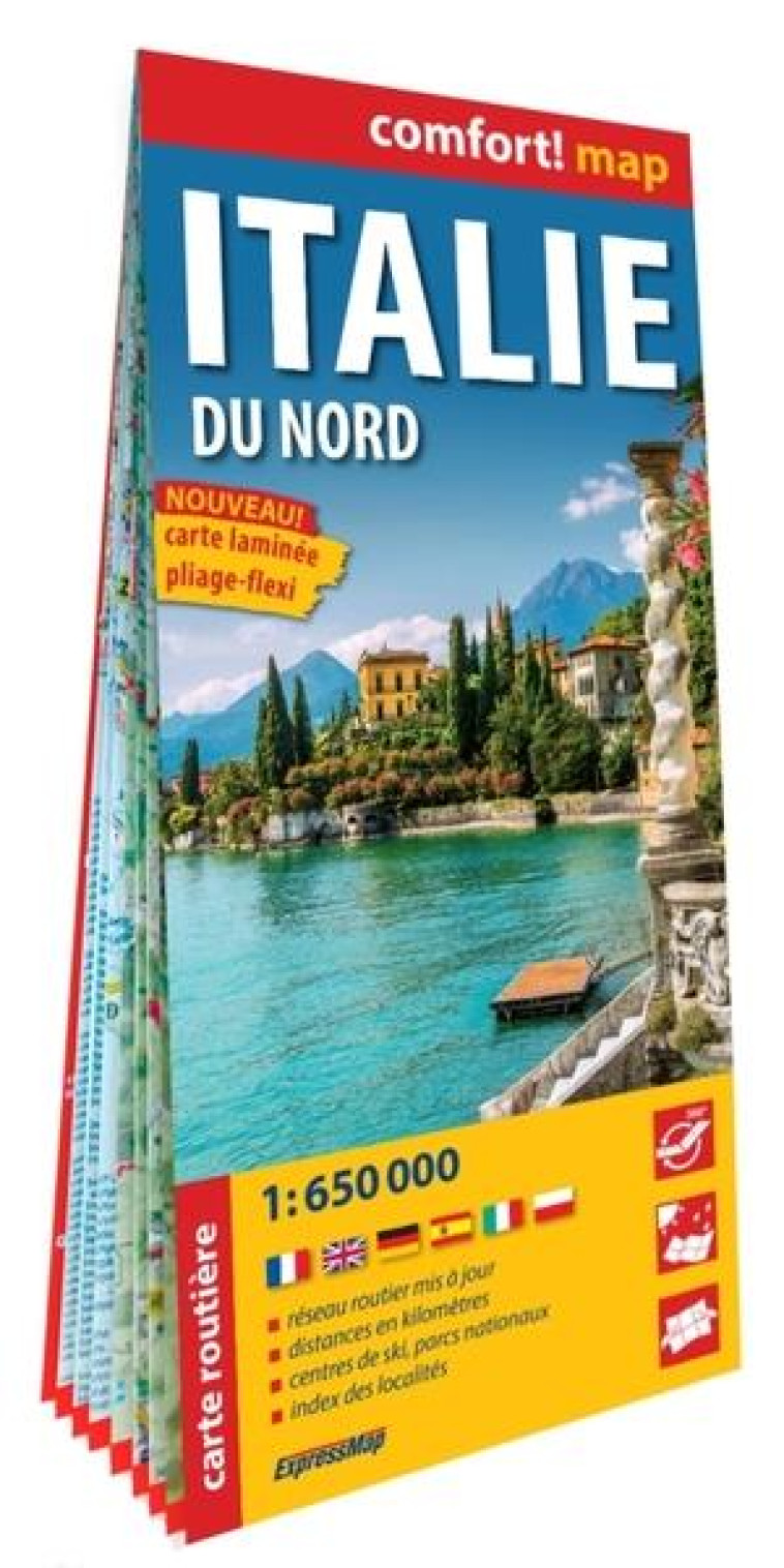 ITALIE DU NORD 1/650.000 (CARTE GRAND FORMAT LAMINEE) - XXX - NC