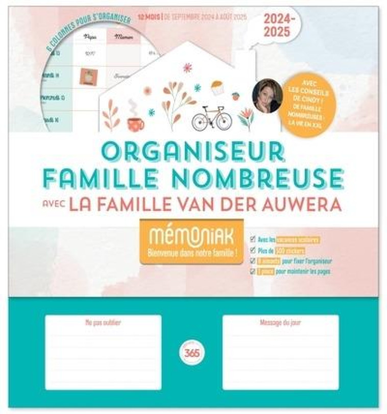 ORGANISEUR MEMONIAK FAMILLE NOMBREUSE 2024-2025 AVEC LA FAMILLE VAN DER AUWERA - VAN DER AUWERA CINDY - NC