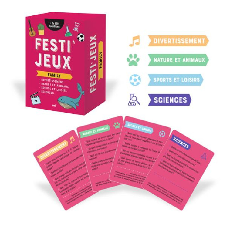 FESTIJEUX - FAMILY - PLUS DE 600 QUESTIONS POUR DES MOMENTS CONVIVIAUX ! - COLLECTIF - NC