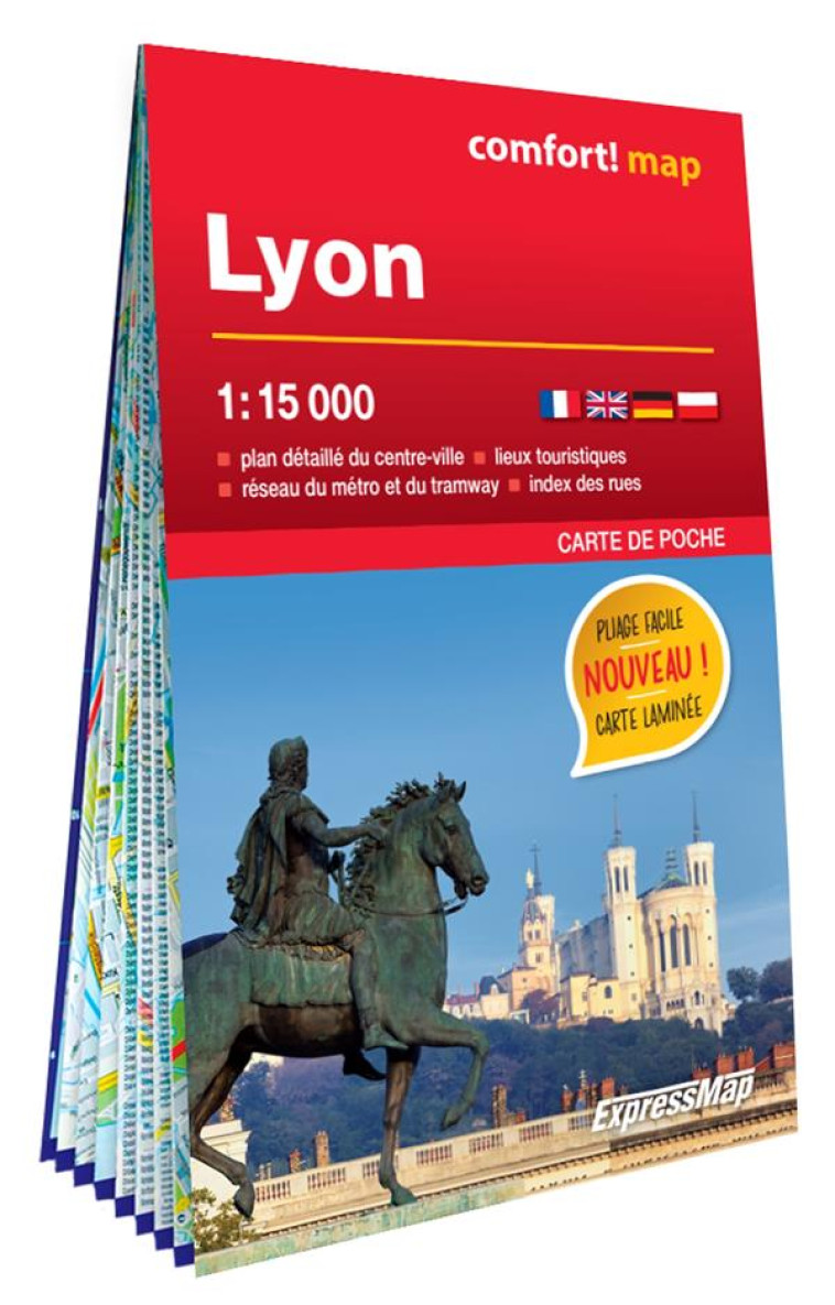 LYON 1/15.000 (CARTE LAMINEE FORMAT POCHE - PLAN DE VILLE) - XXX - NC