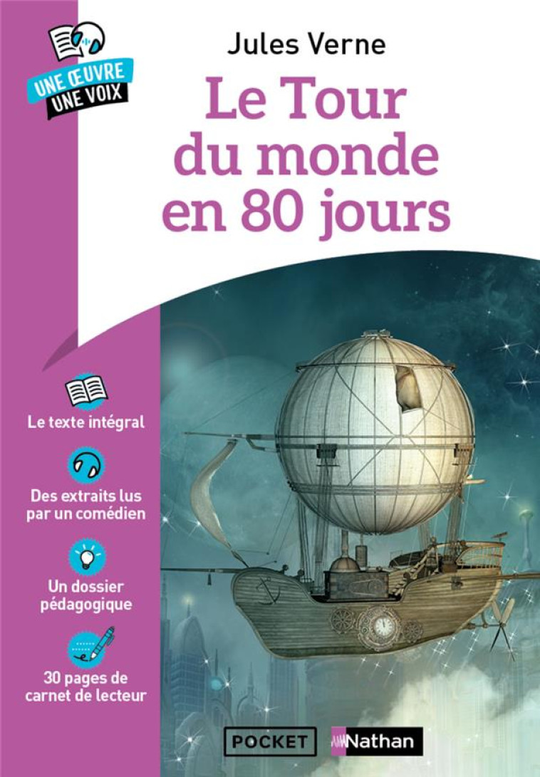 LE TOUR DU MONDE EN 80 JOURS - UNE OEUVRE UNE VOIX - VERNE JULES - POCKET